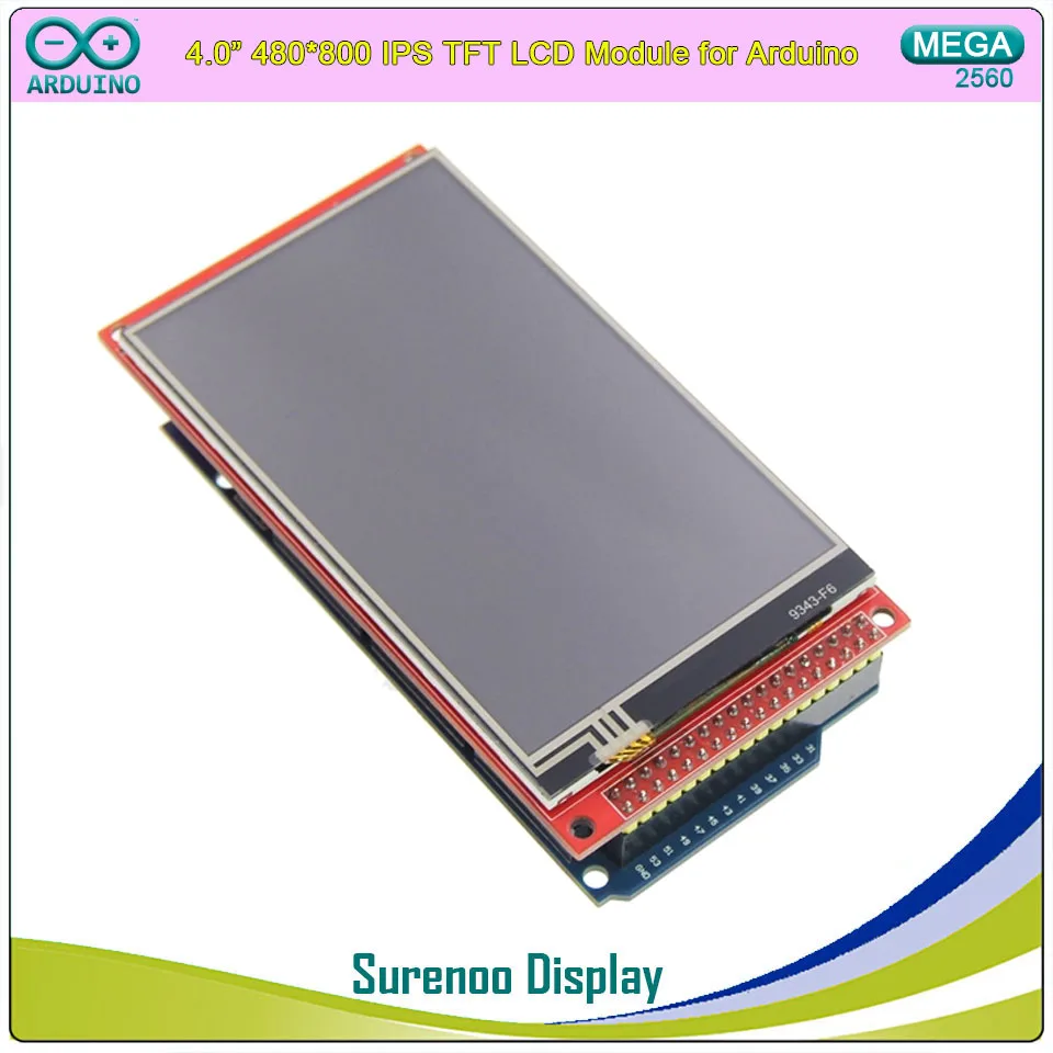 3.97 "4.0" polegadas 480*800 NT35510 TFT Color IPS Tela do módulo de exibição LCD com painel de toque para Arduino Mega2560 8/16 Bit