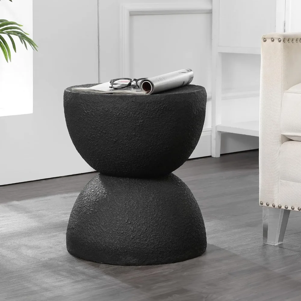 

Greta 18 Mid-Century Modern Drum Indoor/Outdoor Accent Table, Modern, Contemporary, Minimalist, Scandinavian