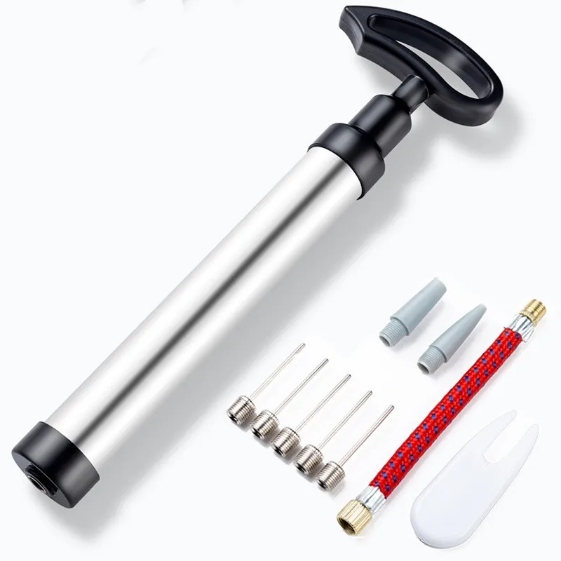 Ball Pump Set Hand Pump Inflator Portable Ball Inflating Pump Tools with Air Hose