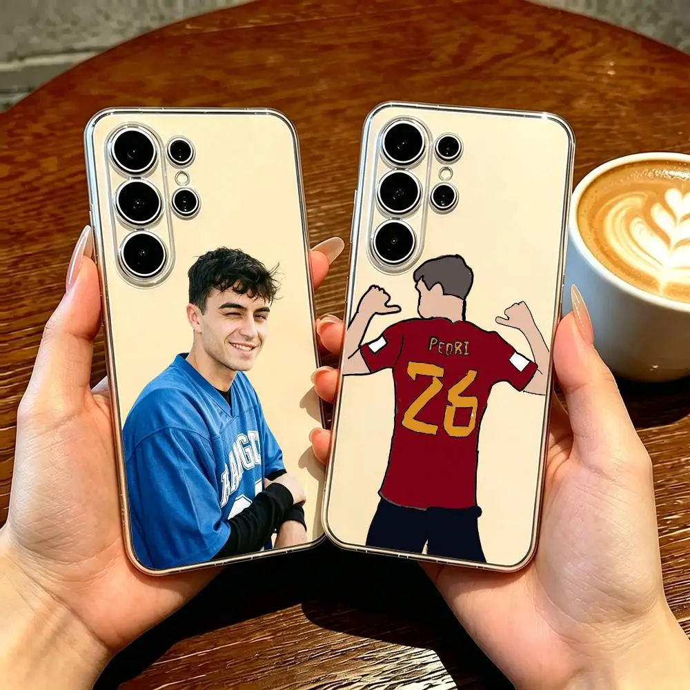 Football Star P-Pedri Phone Case Transparent Silicone Soft For Samsung S25,S24,S21,S22,S23,S30,Ultra,S20,Plus,Fe