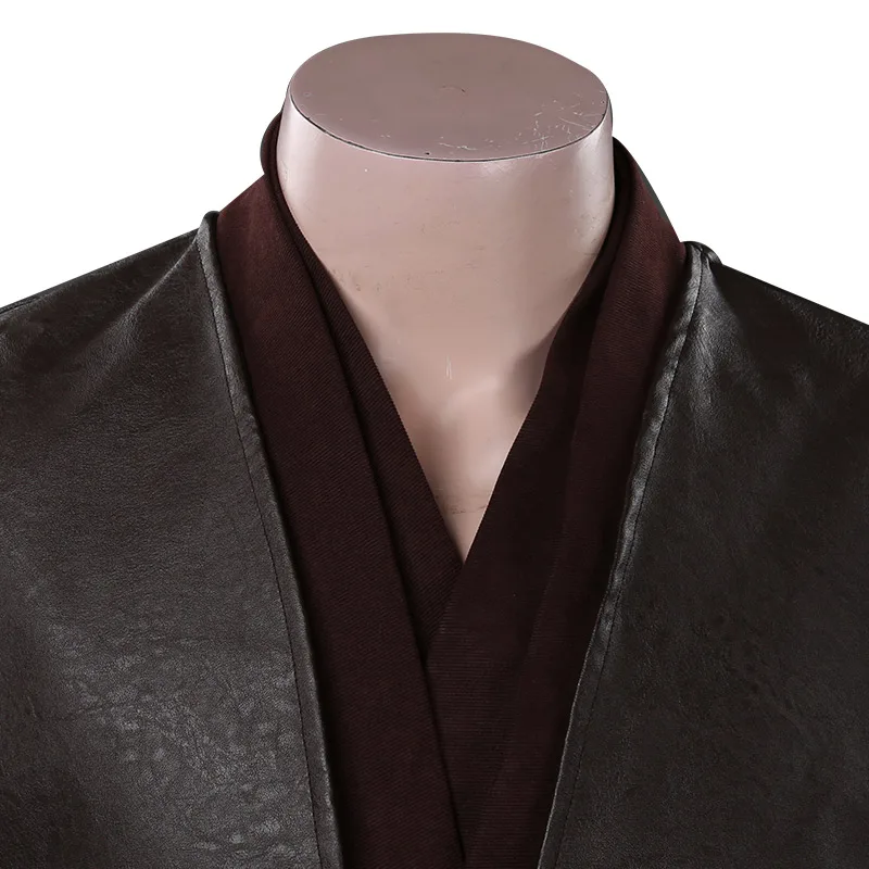 Knight Anakin Cosplay Men Costume Movie Space Battle Warrior Roleplay Leather Fantasia Clothing Adult Male Halloween Party Suit