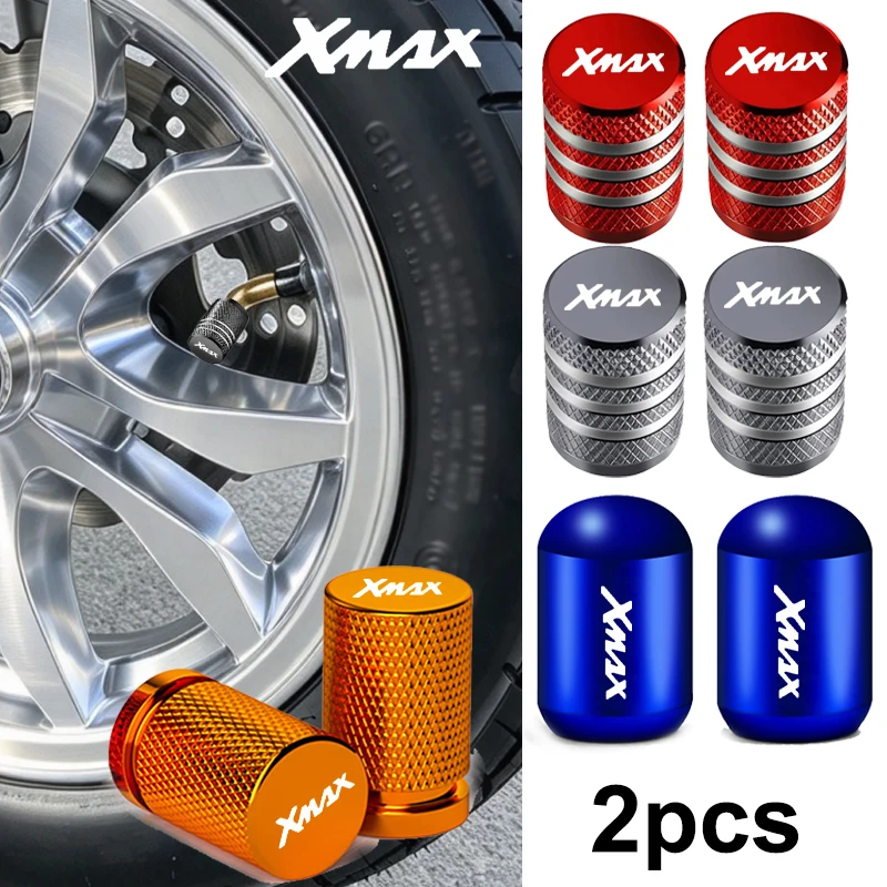 2pcs Tyre Rim Stem Airdust Covers for Yamaha XMAX 300 XMAX400 XMAX250 XMAX125 Universal Motorcycle Wheel Tire Valve Stems Caps