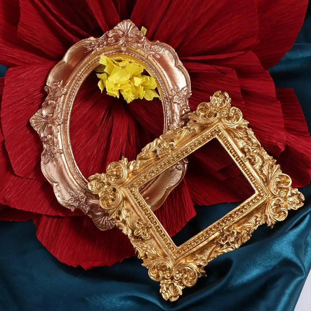 Women Retro style Resin Nail Tips Display Board Nail photo frame Hollow Embossed frame Photo props