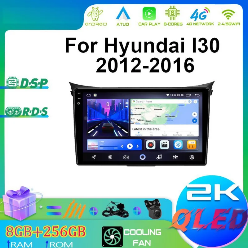 

For Hyundai l30 12-16 Car Intelligent Systems Android Car Player GPS WIFI Carplay 4G Car Radio Navigation Stereo Car Electroic