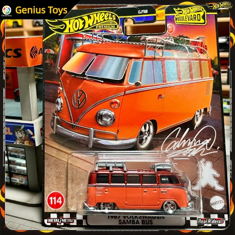 

Hot Wheels Premium Boulevard 1:64 Scale Diecast 1967 Volkswagen Samba Bus Collectible Alloy Toy Car Model for Boys Fans