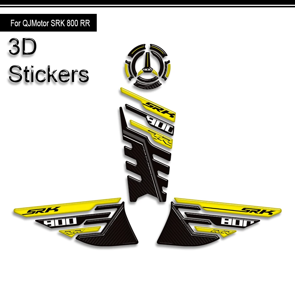 Motocicleta para qjmotor srk gsr 800 rr srk800rr tanque almofada tampa apertos kit de óleo combustível gás joelho carenagem fender cobre proteção adesivo