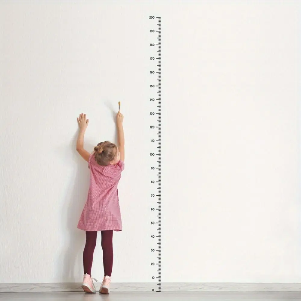 Transparent Height Measurement Wall Sticker Waterproof Removable Height Ruler Without Damaging Walls 2-Meter Height Growth Chart