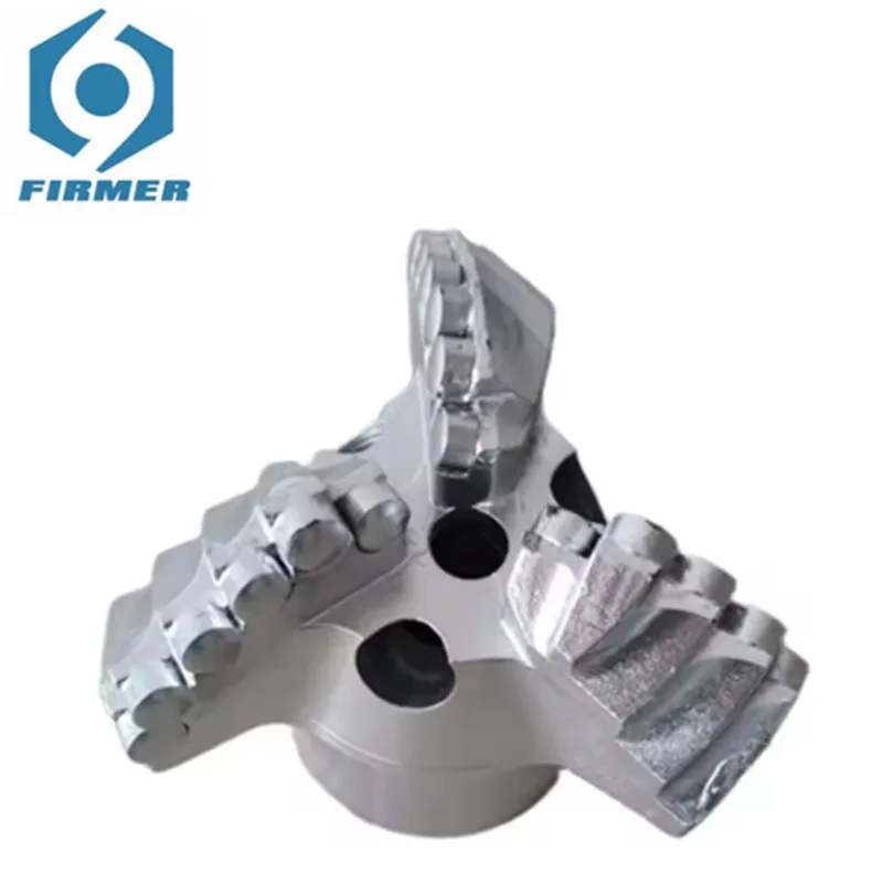 Punta da trapano in pezzo composito concavo a tre ali PDC da 75mm-220mm Nessuna perforazione del nucleo Esplorazione Bene d'acqua Raschietto da roccia Strato del terreno