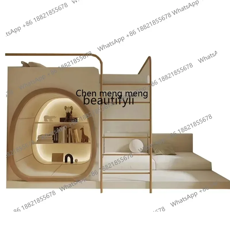 

cn8617 ssModern Minimalist Solid Wood Height-Adjustable Bed Tree House Slide Bunk Bunk Girl Boy Bunk Bed