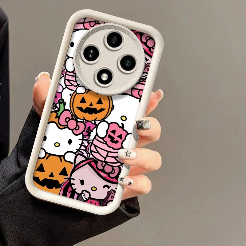 かわいいハローキティハロウィンパンプキンバット電話ケース Motorola Moto Edge 50 Fusion 40Neo G85 G84 G75 G54 G35 E32 E40 ソフトカバー用