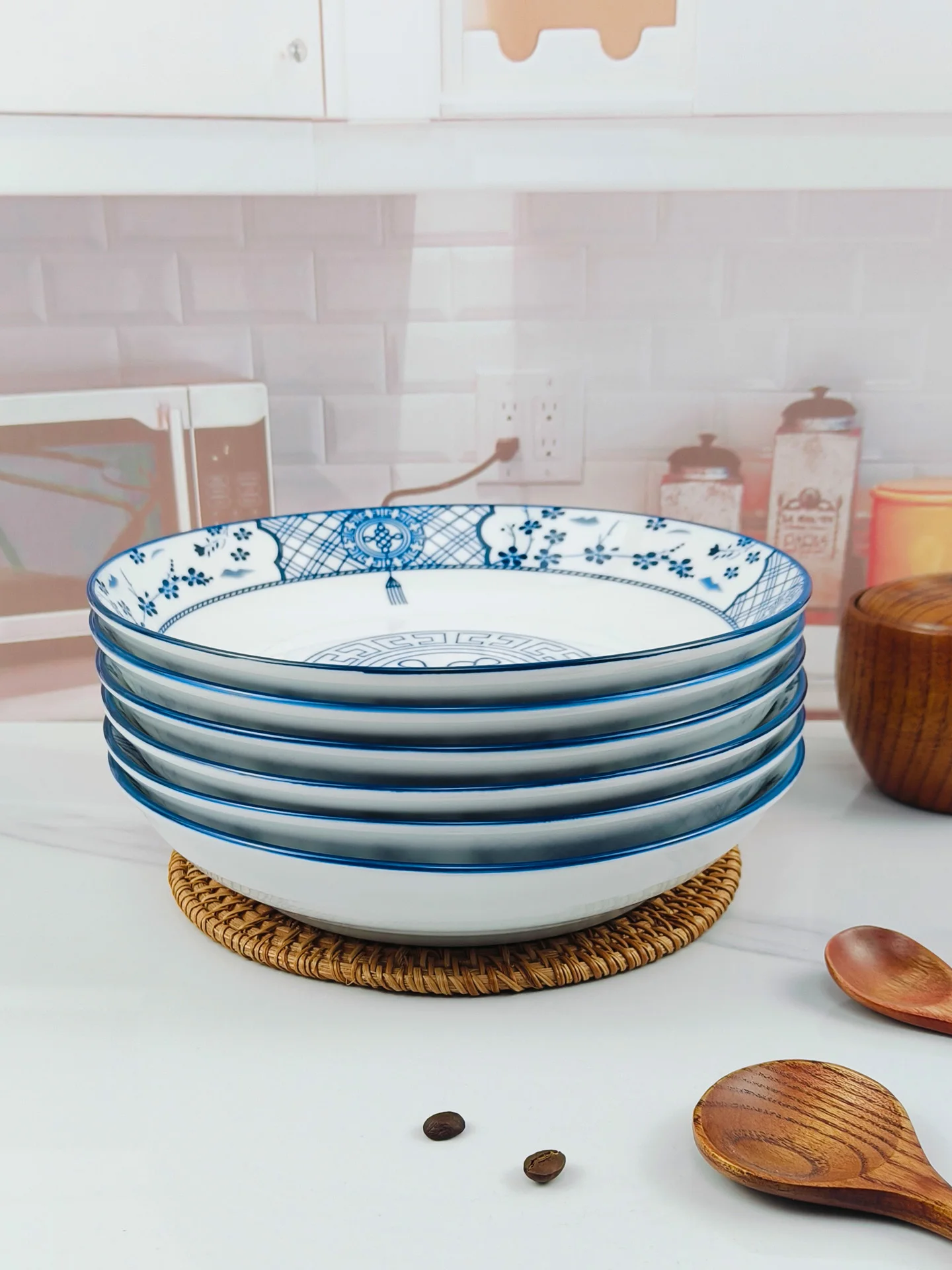 

Тарелка для жарки из керамики Цзиндэчжэнь, модель 2026 года, новая, для домашнего использования, японская подглазурная роспись, высококачественная.