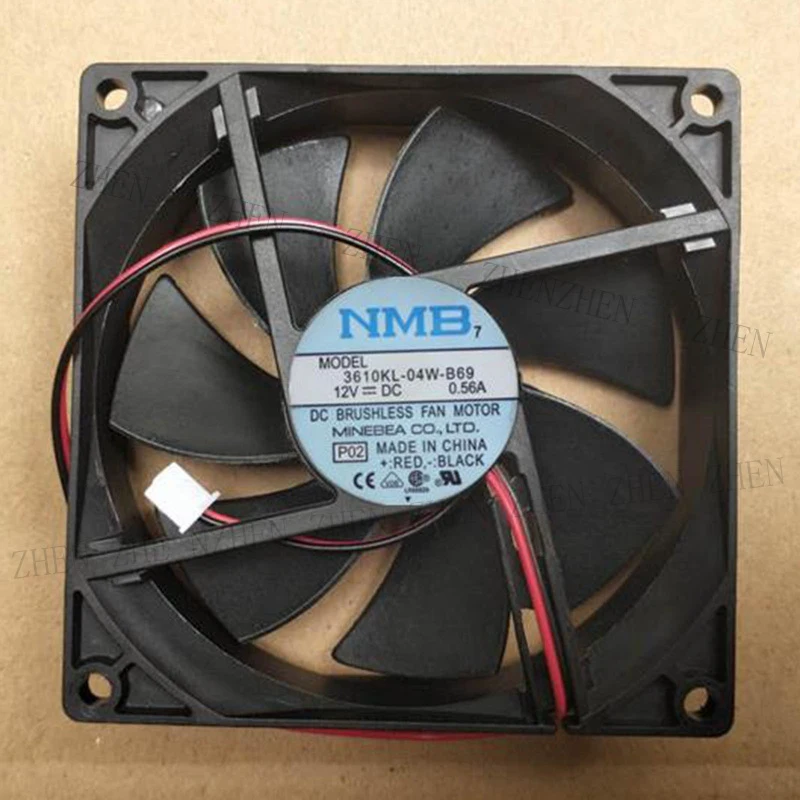 

S New for NMB 3610KL-04W-B69 DC12V 0.56A 2pin cooling fan#QW