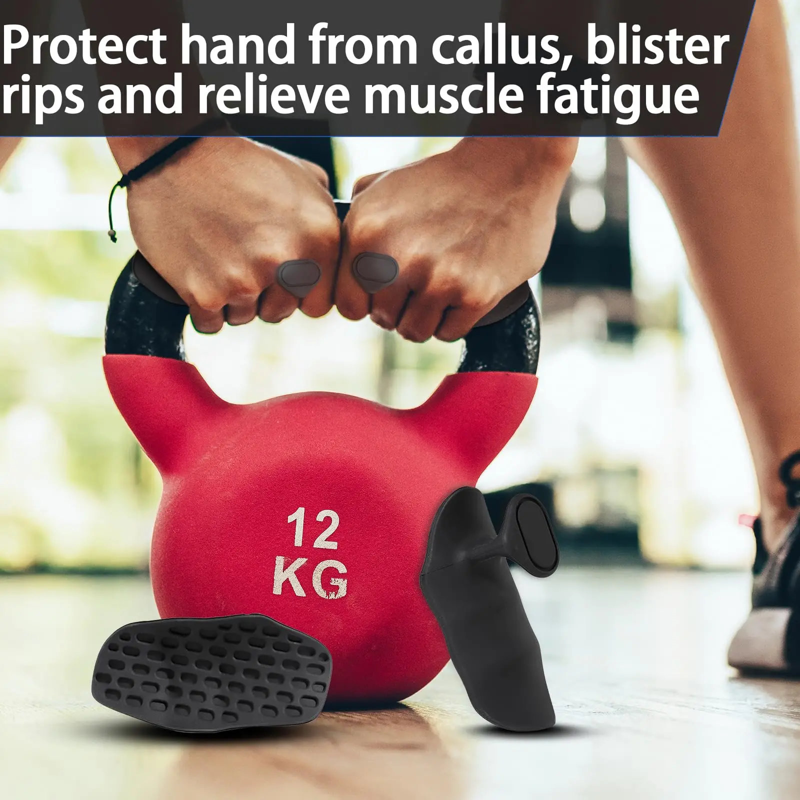 Anti-Slip Grips For Weight Lifting Pull-Ups Gym Training Unisex Ergonomic Rubber Hand Protector Strengthener Handle Gloves