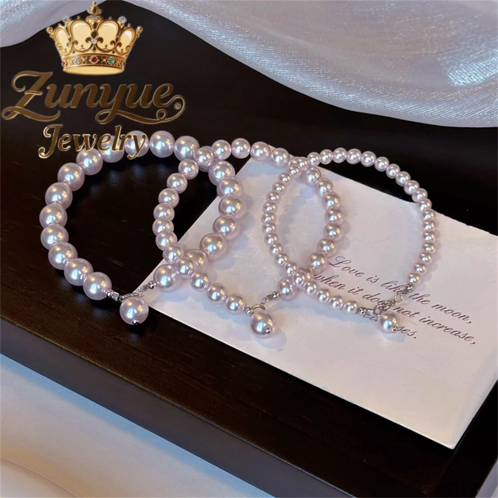 

High-Grade Rose Pearl Bracelet For Women, Summer, Layered And Luxurious Beaded Jewelry Fashion Exquisite Elegant Jewelry Luxury