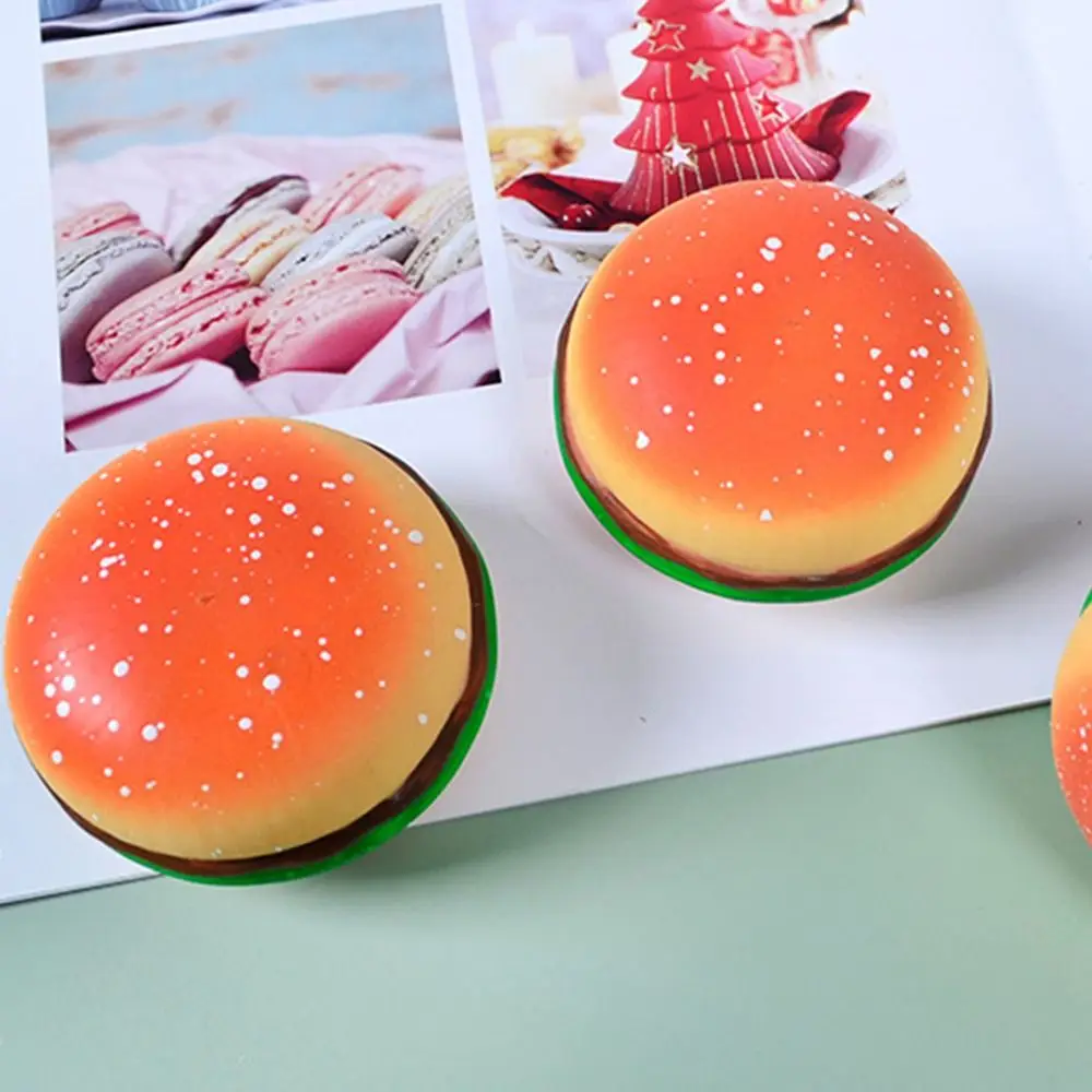 Hamburger Squishy Stress Ball Soft Pinch Decompression Fidget Toy Autism Sensory Toy Anxiety Relief Gift For Adults Kids
