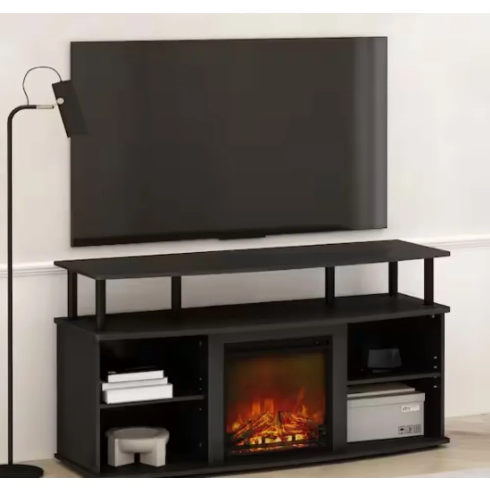 

Подставка для телевизора Jensen Americano/Black, развлекательный центр подходит для телевизоров с диагональю до 55 дюймов. без нагрева декоративный электрический камин