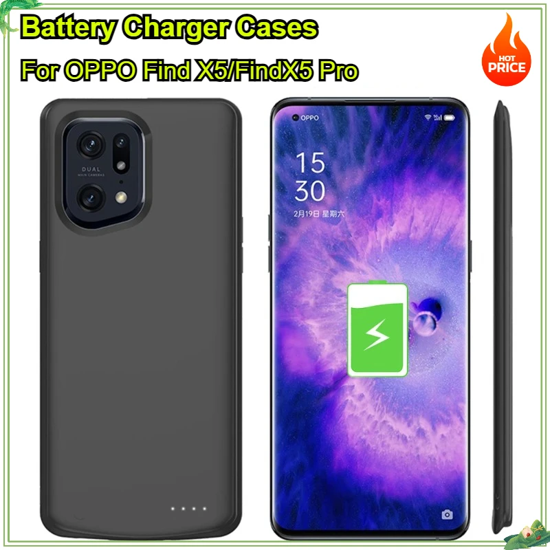 

10000mAh Battery Charger Cases for OPPO Find X5 Pro Extrenal Battery Power Bank Charging Cover for OPPO Find X5 Power Bank Case