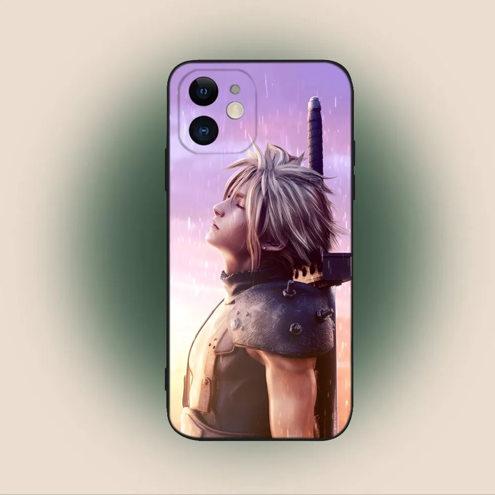 Final Fantasy Cloud  Phone Case For iPhone 15,14,13,12,11,Plus,Pro Max,XS,X,XR,SE,Mini,8,7 Soft Silicone Black Cover