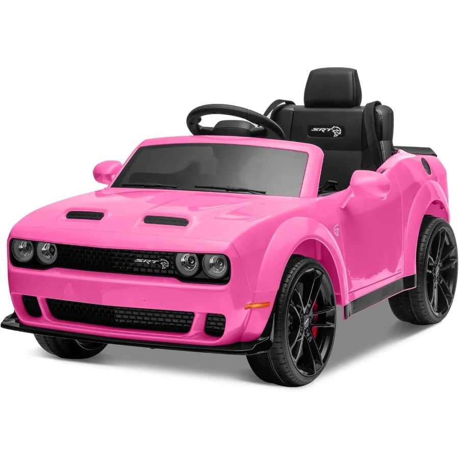 รถยนต์ไฟฟ้าสำหรับเด็ก ได้รับใบอนุญาต ยี่ห้อ Dodge ขับเคลื่อนด้วยแบตเตอรี่ 12V7Ah พร้อมรีโมทคอนโทรล 3 ระดับความเร็ว ไฟ LED