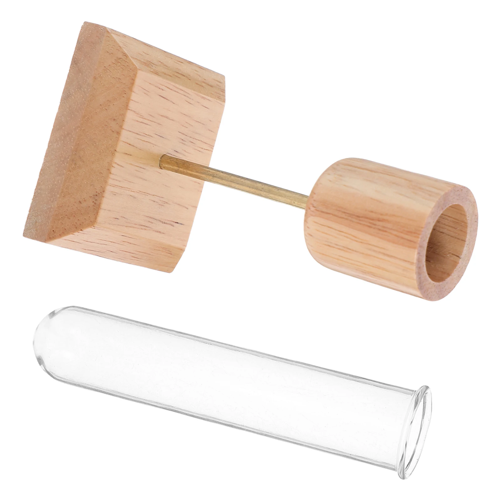 

Hydroponic Flower Vase Clear Glass Desktop Planter With Wood Stand For Indoor Plants Transparent Root Viewing Bulb Holder