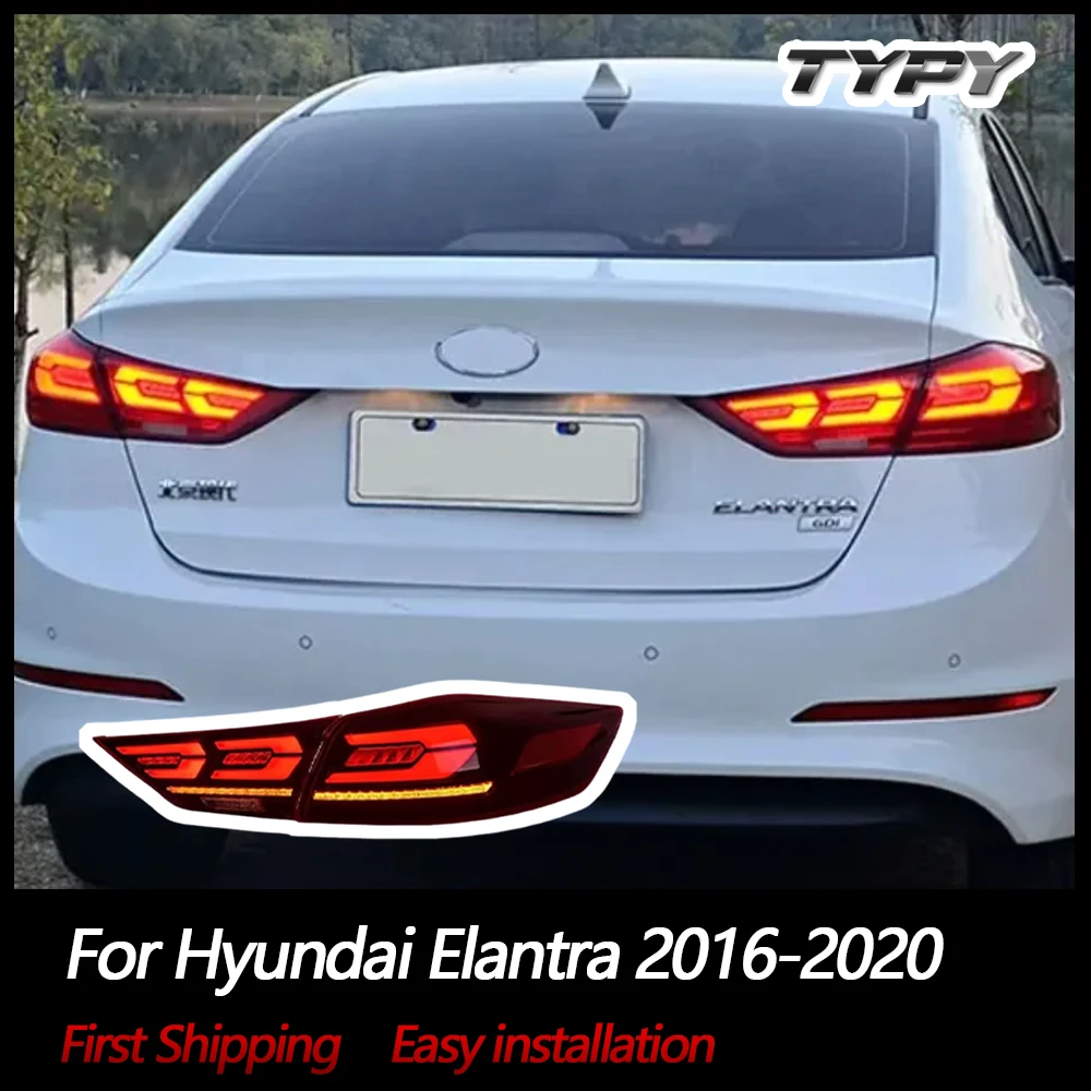 

TYPY Car Tail Lights For Hyundai Elantra 2016-2020 LED Tail Lamp Daytime Running Lights Turn Signal Lights Car Accessories