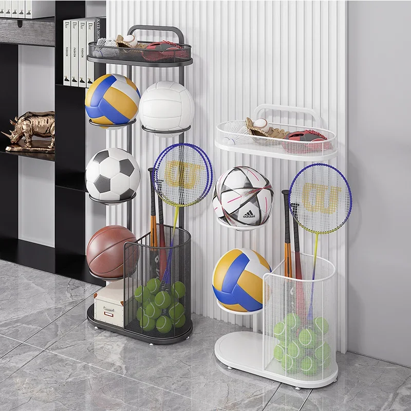  Home Indoor Multi-Functional Sports Equipment Rack Storage Solution for Balls Badminton Umbrella Stand Versatile Organizer