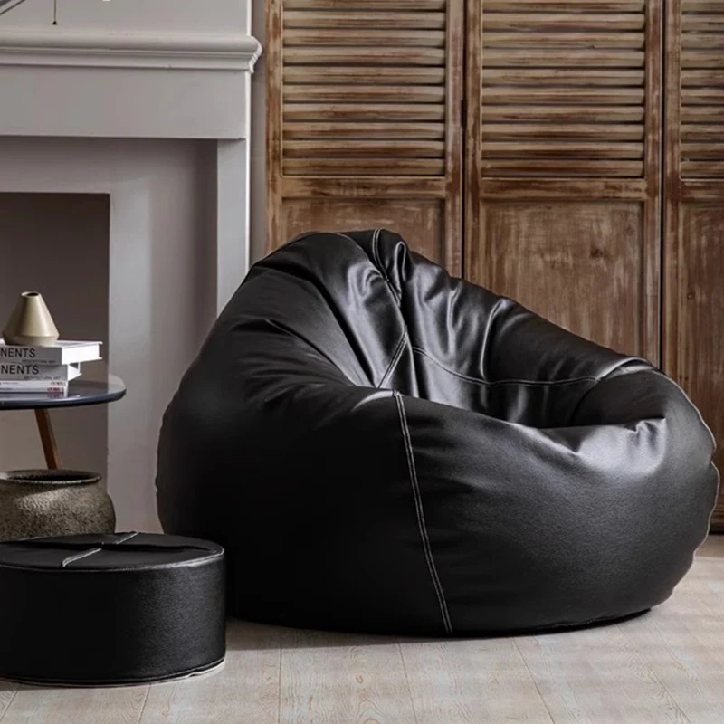 Soft Modern Bubble Bean Bag Sofa Floor Small Cozy Comfy Round Puffs Sofa Tatami Curved Minimalist Sitzsack Living Room Furniture