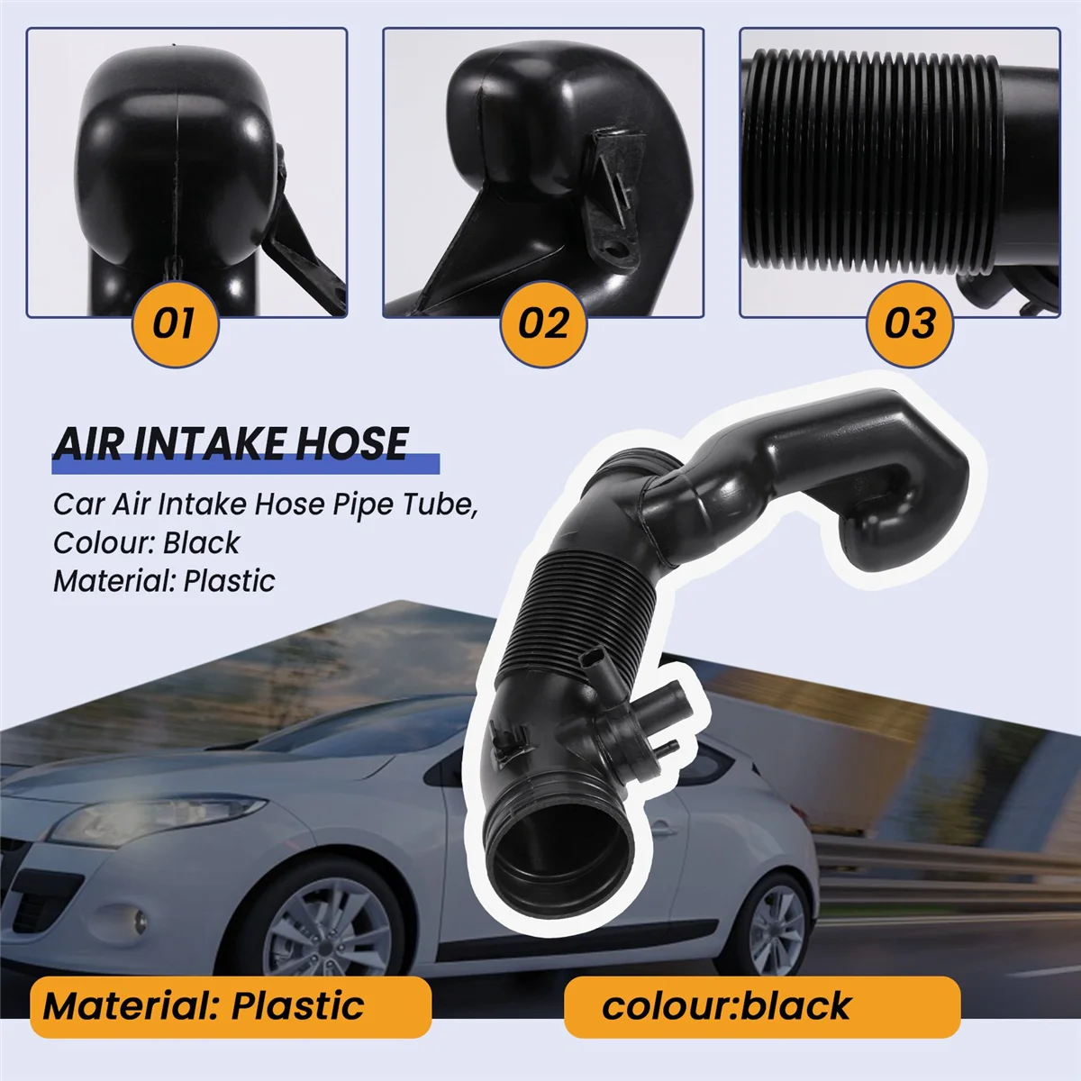 Car Universal Air Intake Hose Pipe Tube 1J0129684AM 1J0 129684AM 1J0 129684 AM