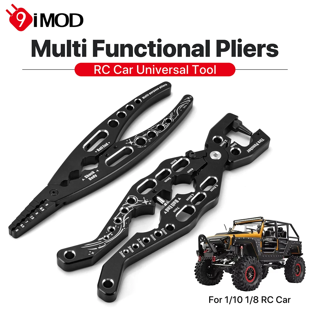 

9IMOD RC Car Universal Shock Pliers Ball Head Pliers Tire Hole Opener For 1/10 1/8 RC Car