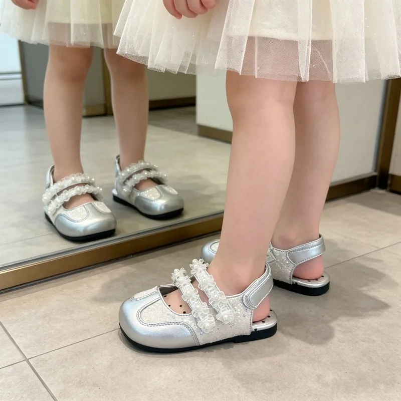 Kinder Prinzessinnen-Sandalen Süße Spitzenblumen Mädchen Strandschuhe Weiche Sohle 2026 Sommer Neue Kindersandalen Modisch Vielseitig – Detail 6