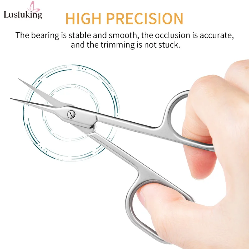 Fotografia 5: Russian-Estilo Pinças Da Cutícula Tesouras do Manicure Aço Inoxidável Ferramentas de Corte Curvo Ponta do Prego Pedicure Grooming Removedor de Pele Morta