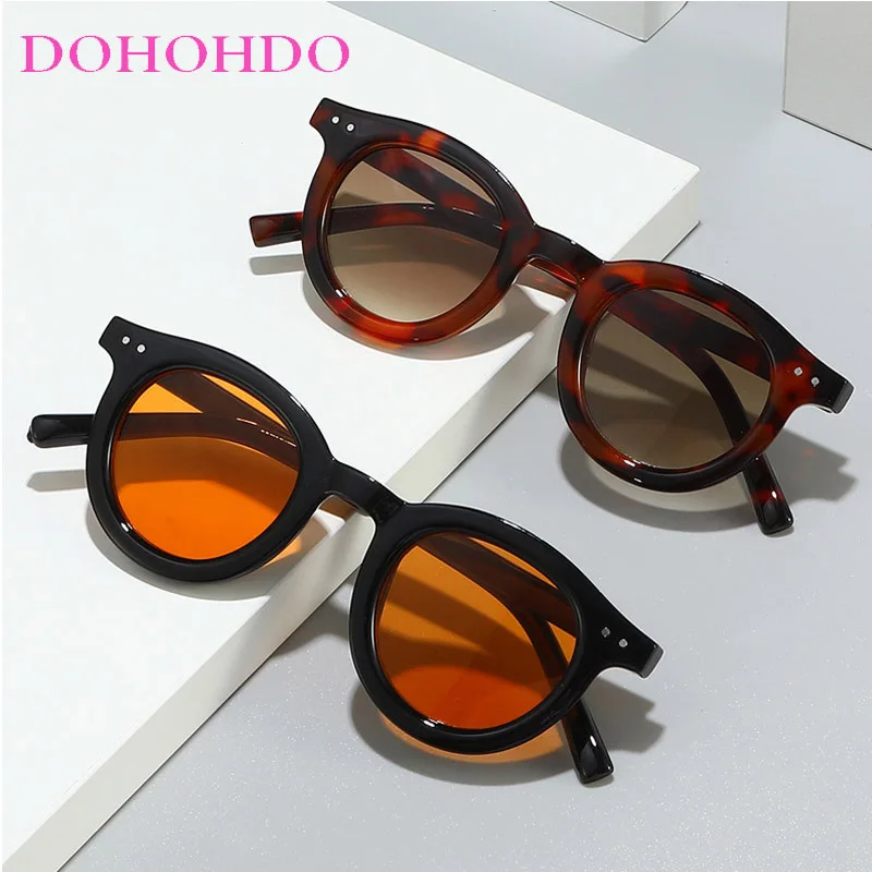 Vintage Round Sunglasses Men Women Fashion Small Rice Nail Sun Glasses For Male Female Literary Shades Driving Eyeglasses UV400