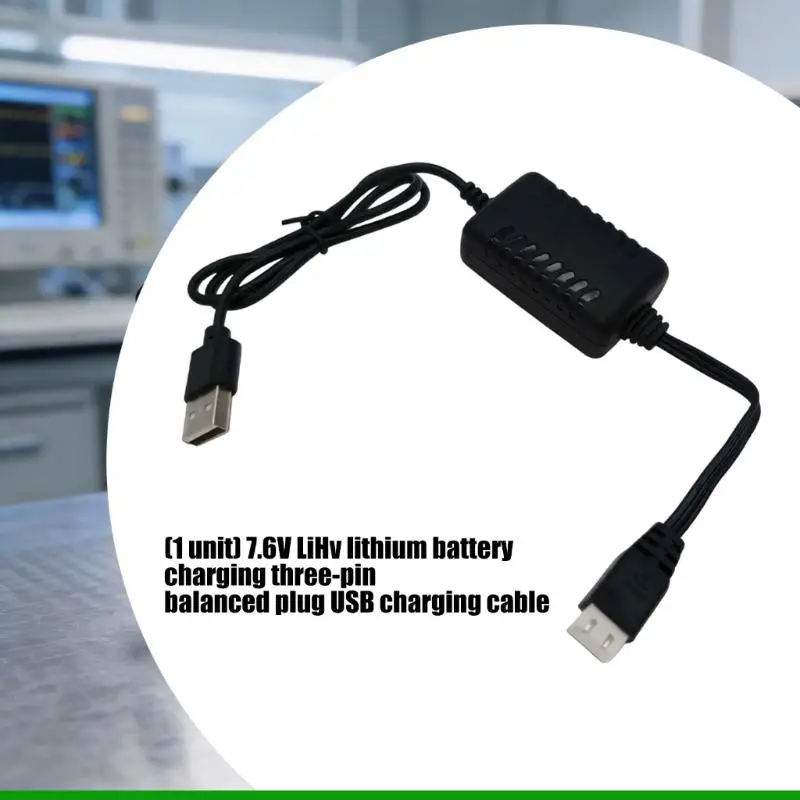 U55C Reliable 3Pin Balance Chargers Cord For 7.6V LiHv Batteries Charing Cord