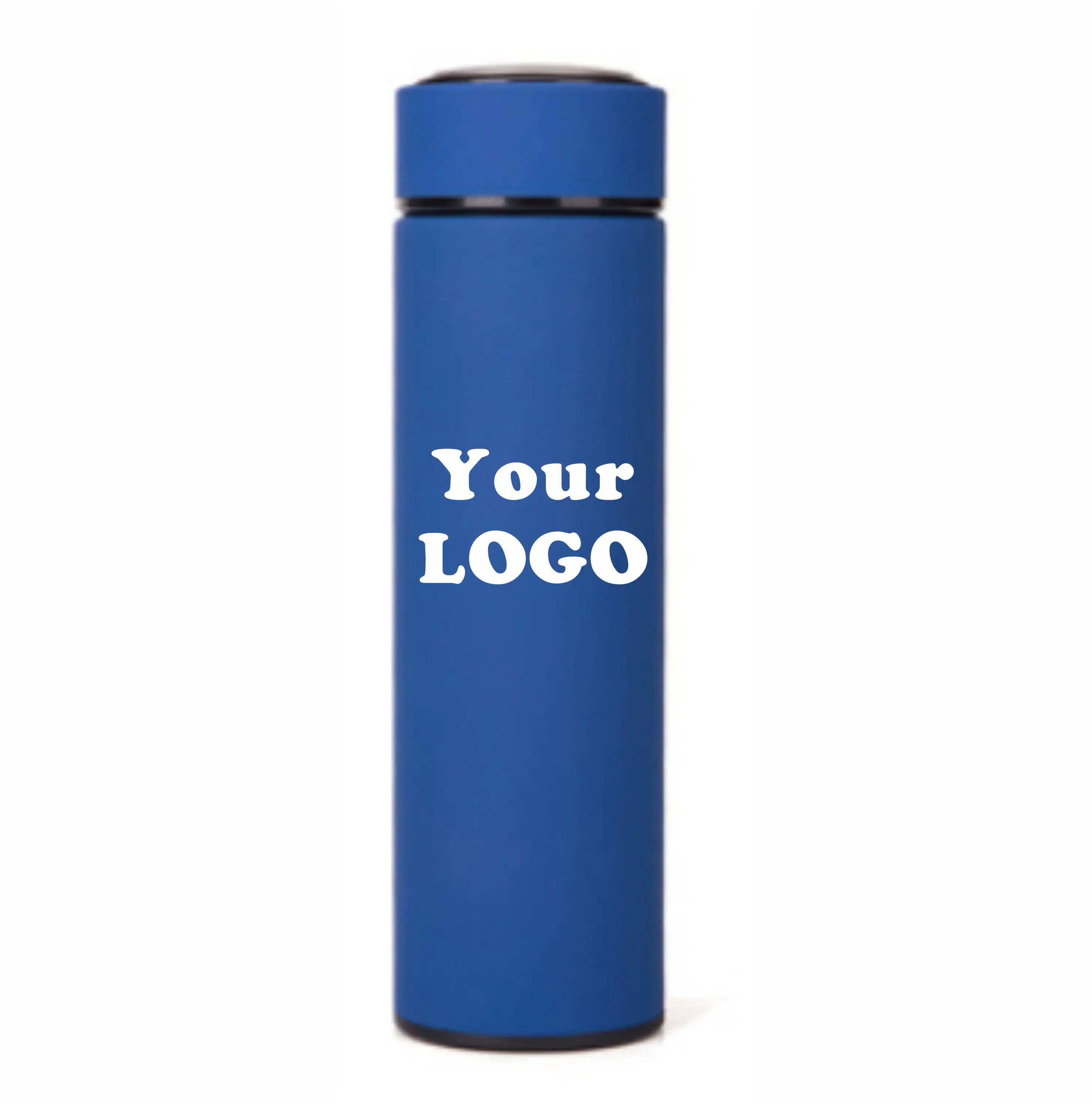 500ML Thermos DIY Customized Name Logo Photo UV Print Stainless Steel Soft Touch Water Bottle Vacuum Flask Office Business Gift