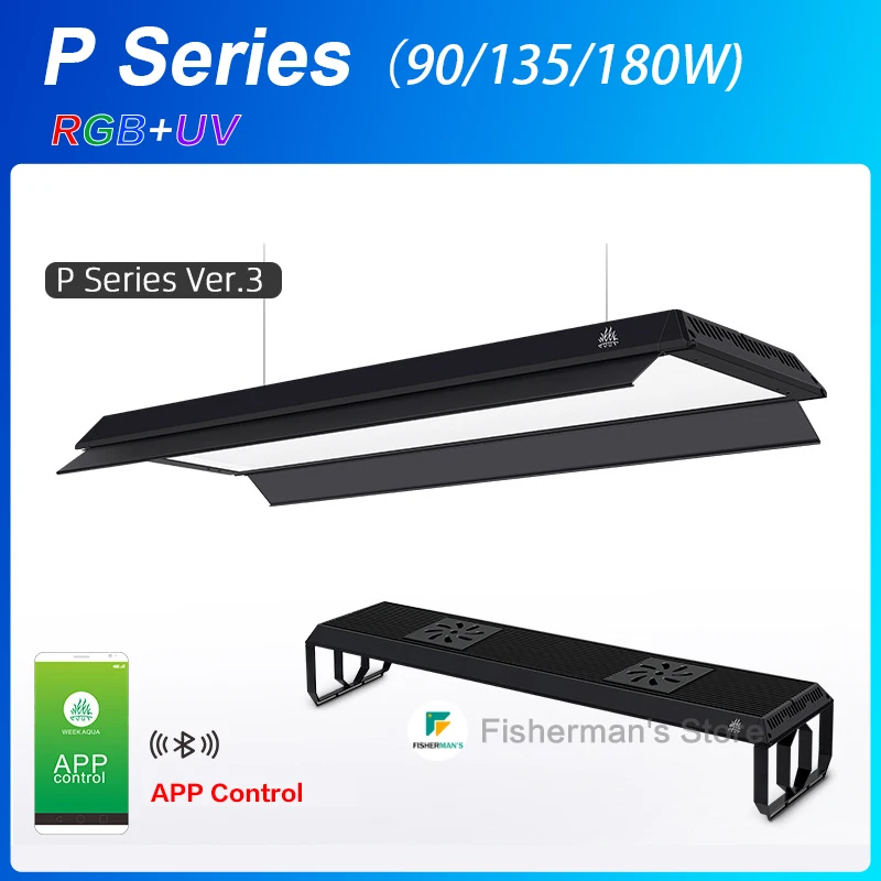 WEEK AQUA P Series Aquarium Full Spectrum Plant Growth Light WRGB UV Spectrum AT5 Native Algae Explosion