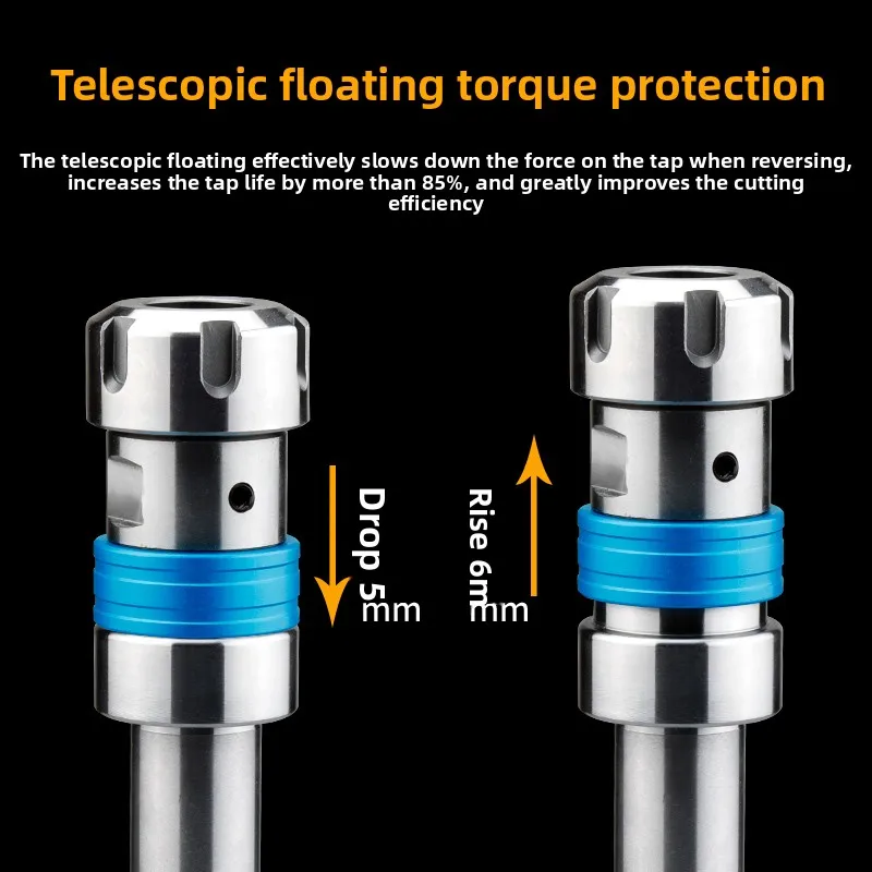 Numericalcontrollathetappingtoolholdertelescopicfloatingchucktapclampdisorderly torque overload protection tapping tool holder