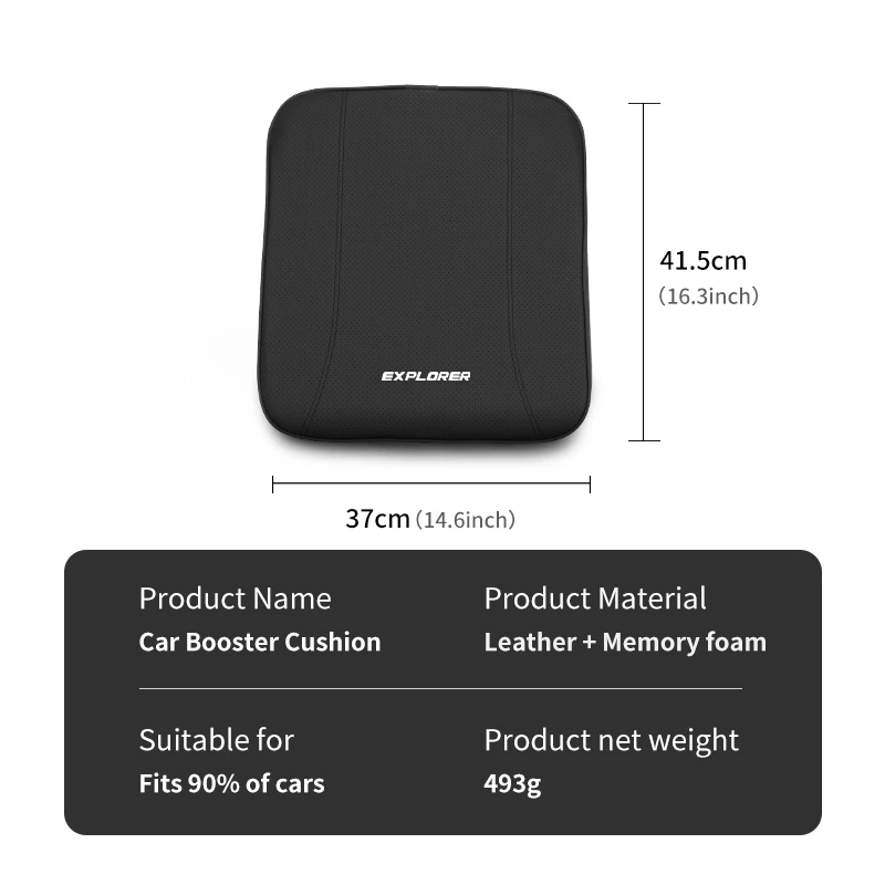 Leather Car Seat Cover Pad Non-Slip Mat Cushion Accessories For Ford mk2 mk3 Ranger Mondeo mk4 S-MAX Kuga Mustang Fusion - view 6