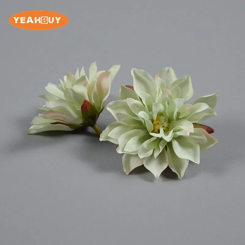 50 Stück 8CM 10 Farben Seiden-Epiphyllum Künstliche Blumenköpfe DIY Brautstrauß Kopfschmuck Blumen Hochzeitsdekoration Requisiten – Detail 7