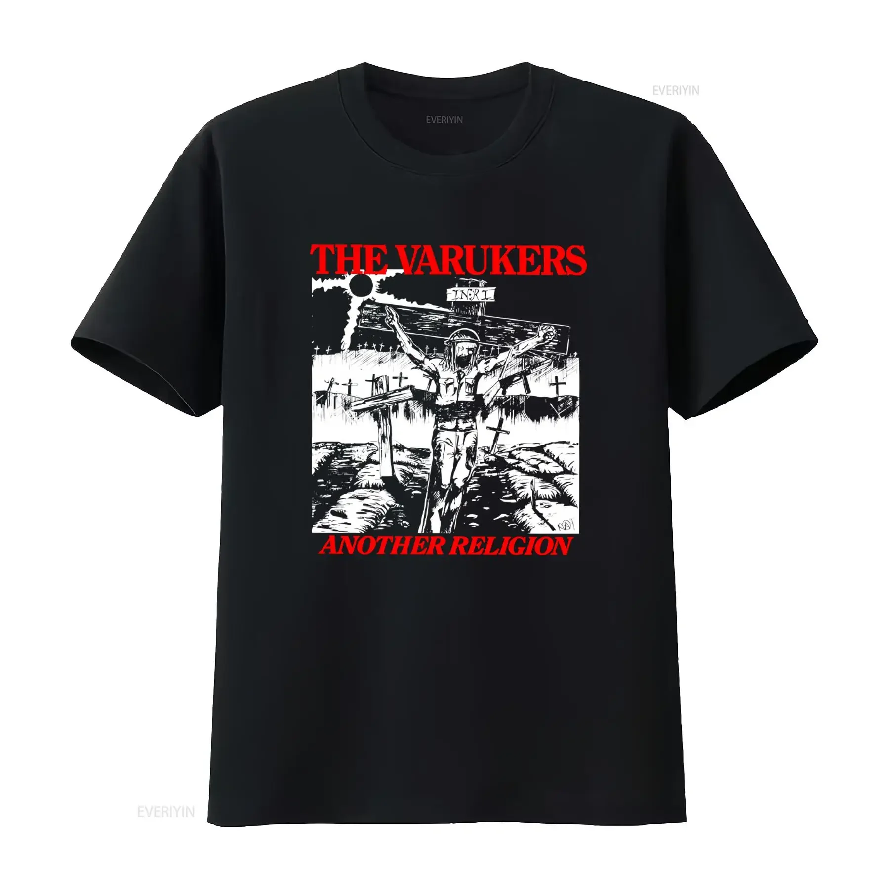 The Varukers Another Religion Print T Shirt Brand New Rock Punk Style vintage Washed streetwear Slightly designer clothes