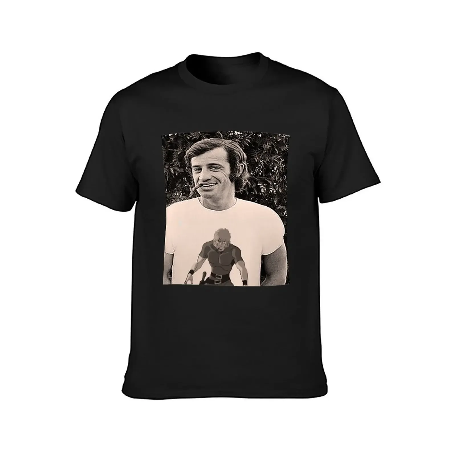 Jean-paul Belmondo T-Shirt aesthetic clothes graphic tee shirt black t-shirts for men