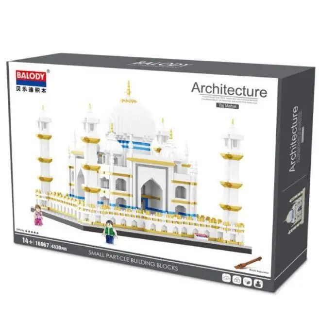 Balody Mini Blocks 4530pcs Architecture Building Bricks India Castle Taj Mahal Model Toys Juguetes Kids Gift for Child 16067