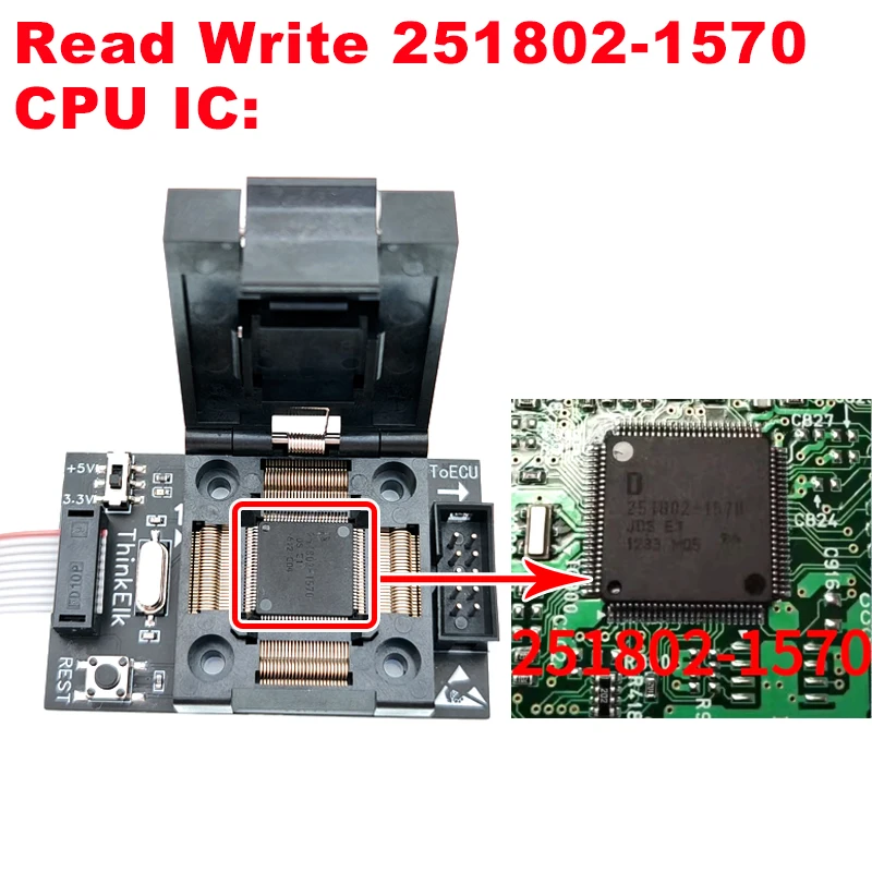 ThinkElk ToyoAC Mcu Flash Read Write 251802-1570 CPU IC Programmer for Toyota Lexus Car Air Conditioning AC System Repair Tool