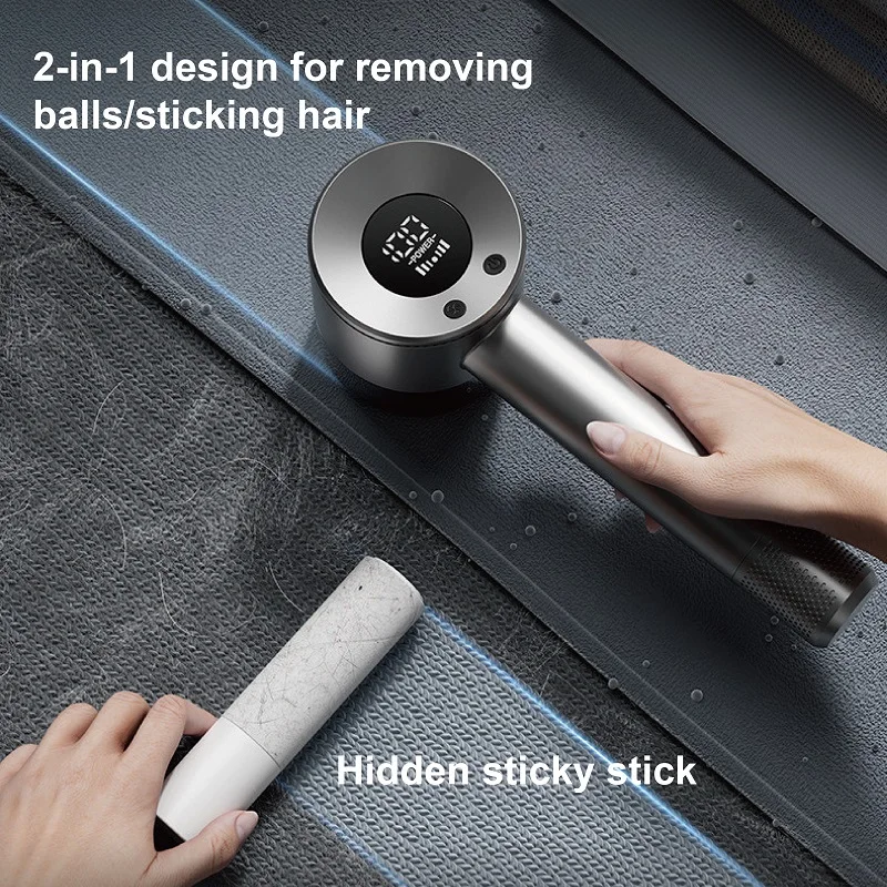 

49 Вт средство для удаления ворса, мощный триммер для волос 2 в 1, шарики для бритья с одеждой, домашний перезаряжаемый вакуумный электрический прибор для удаления ворса