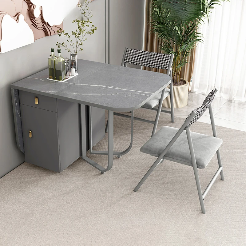 

Foldable Italian Dining Table With Chairs Elegant Unique Luxury Dining Tables Chic Metal Legs Столы Обеденные Furniture For Home