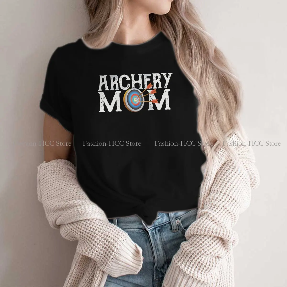 Archer Mom Target Proud Harajuku Polyester TShirt Archery Sports Style Streetwear Leisure T Shirt Female