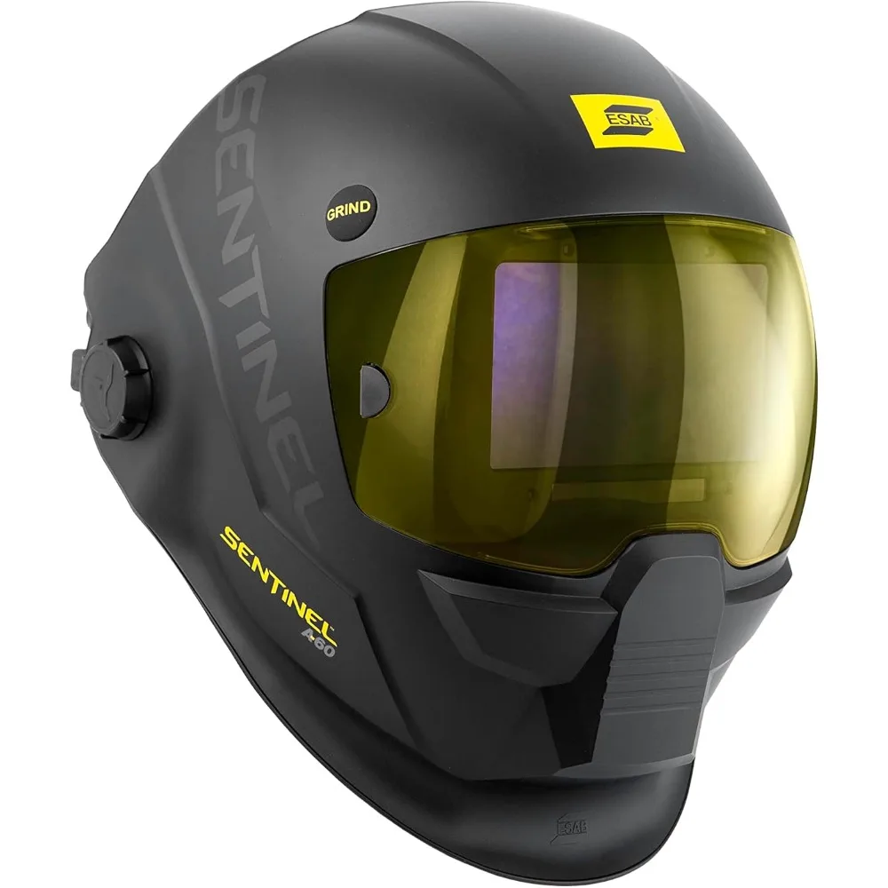 A60 Welding Helmet, Black Low-Profile Design, High Impact Resistance Nylon