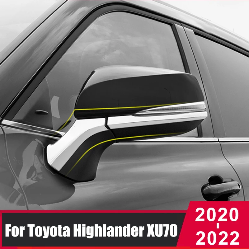 

For Toyota Highlander Kluger XU70 2020 2021 2022 Car Side Mirror Rearview Mirror Base Cover Trims Exterior Moulding Accessories