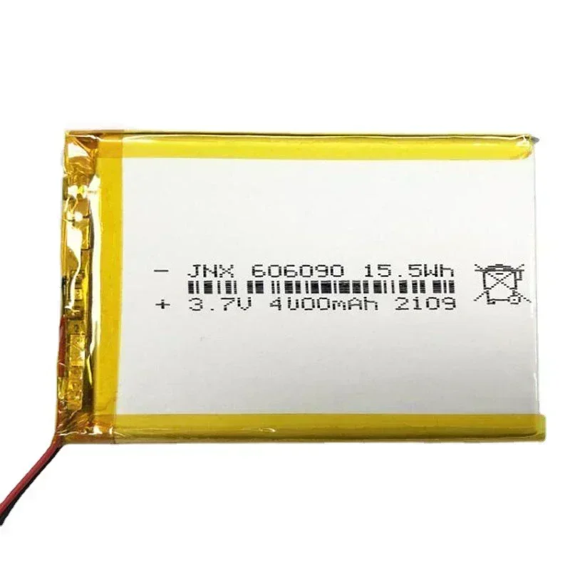 606090 3.7V Polymer Lithium Battery4000mAh Suitable for Video Early Education Machine Mobile Power Supply DIY Solar Street Light