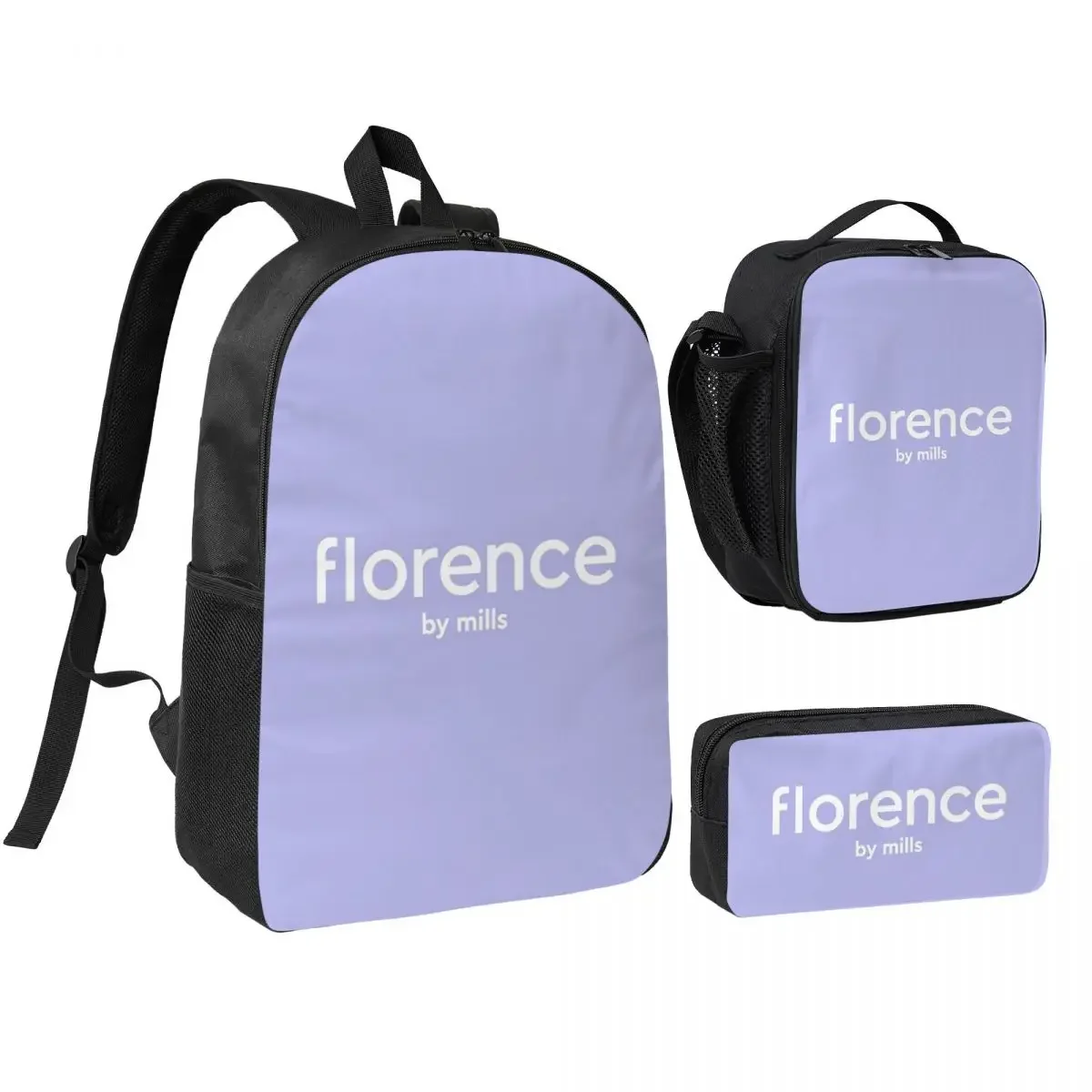 Florence By Mills Backpack Student Boys Girls BookBag School Bag Computer Shoulder Bags 3ps Insulated Lunch Bag Pencil Case