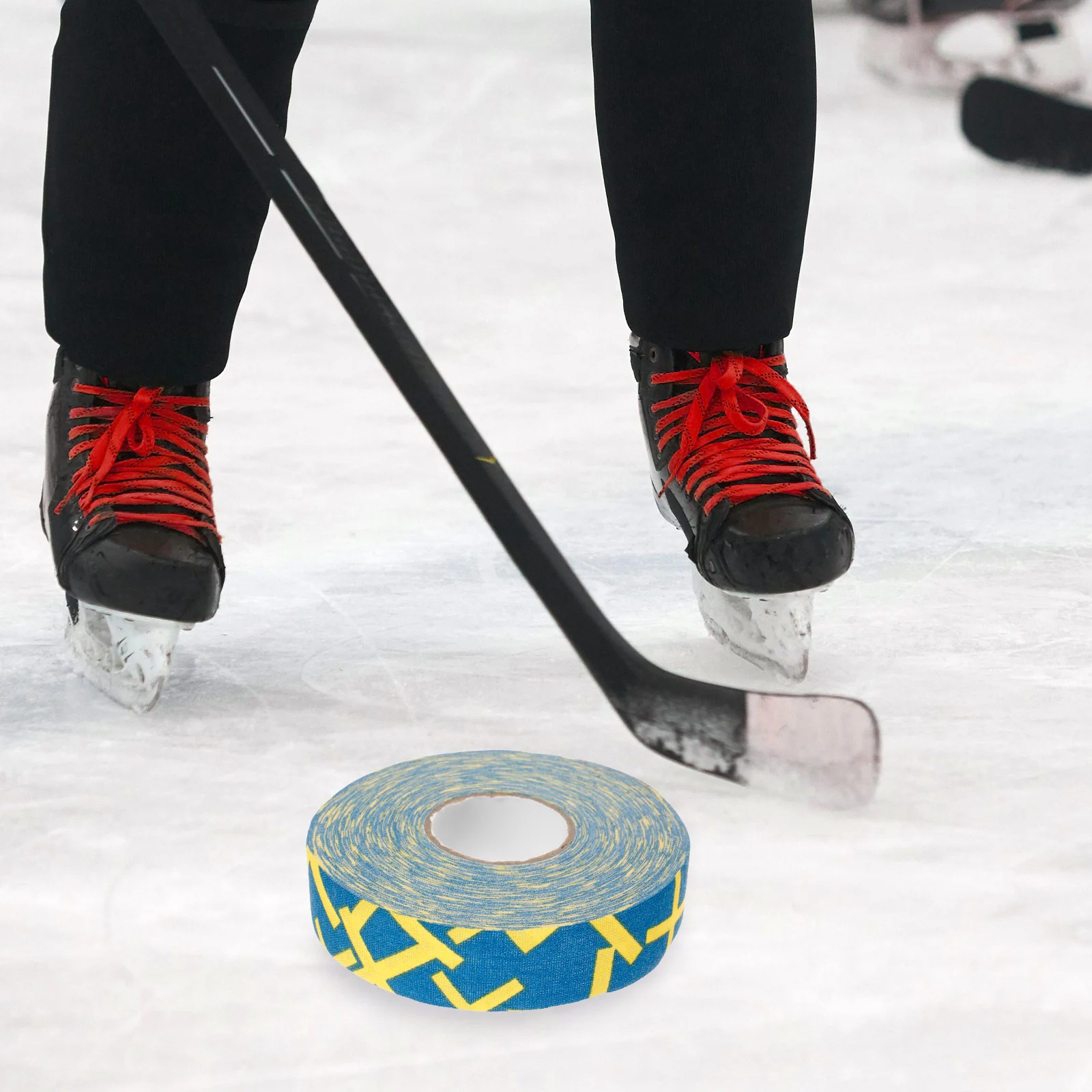 

1 Roll Hockey Tape Cotton Cloth Wear-Resistant Sticky Tape for Ice Hockey Stick Anti-Skid Grip and Impact Protection